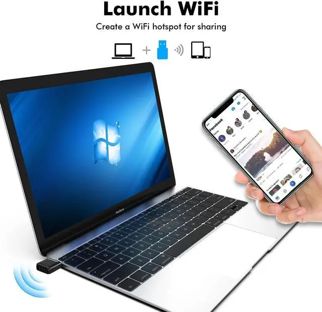 Alt view image 4 of 7 - Weastlinks Mini Free Drive 650Mbps Wireless Network Card 2.4G 5G Dual Band WiFi Adapter WPA3 Wi Fi Recevier Hot Spot for PC/Laptop