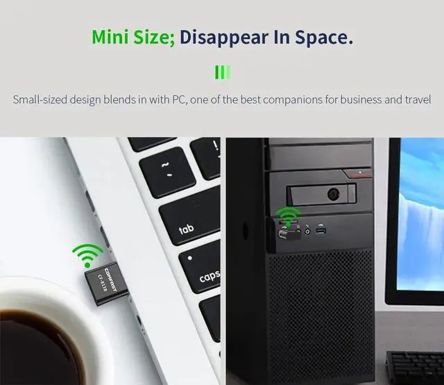 Alt view image 6 of 7 - Weastlinks BT+WiFi 650Mbps Dual Band 2.4G&5.8G WiFi Adapter BT 4.2 Dongle Wireless Network Card Support Windows XP/Vista/7/8/8.1/10 Mac OS