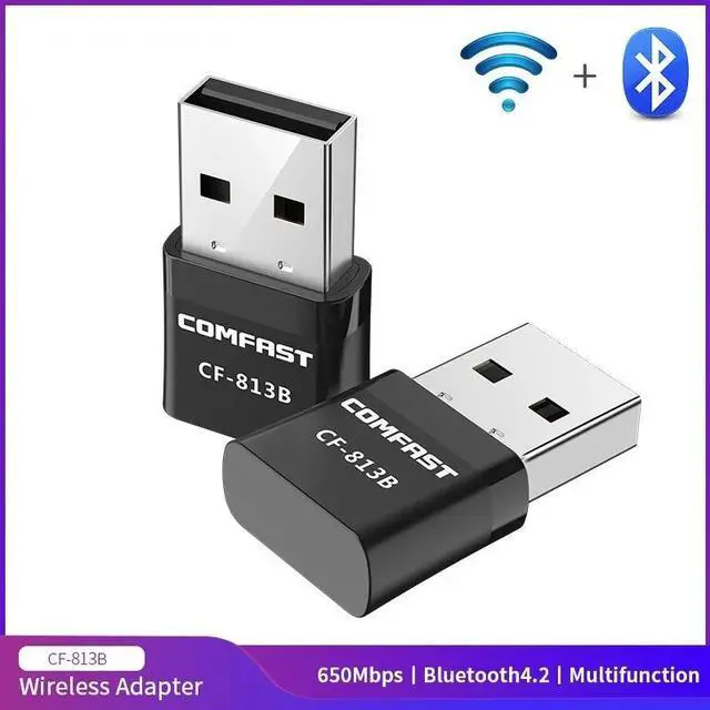 Alt view image 2 of 7 - Weastlinks BT+WiFi 650Mbps Dual Band 2.4G&5.8G WiFi Adapter BT 4.2 Dongle Wireless Network Card Support Windows XP/Vista/7/8/8.1/10 Mac OS