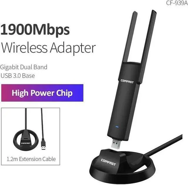 Main image of Weastlinks 1900Mbps Dual Band 2.4G 5GHz USB WiFi Adapter 2dbi Antenna Monitor Mode 802.11ac Wireless Network Card For Windows Kali Linux