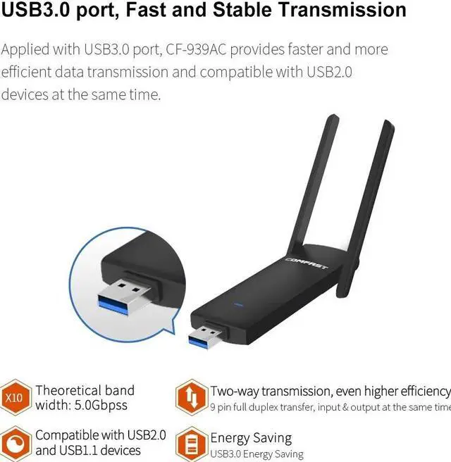 Alt view image 4 of 7 - Weastlinks 1900Mbps Dual Band 2.4G 5GHz USB WiFi Adapter 2dbi Antenna Monitor Mode 802.11ac Wireless Network Card For Windows Kali Linux