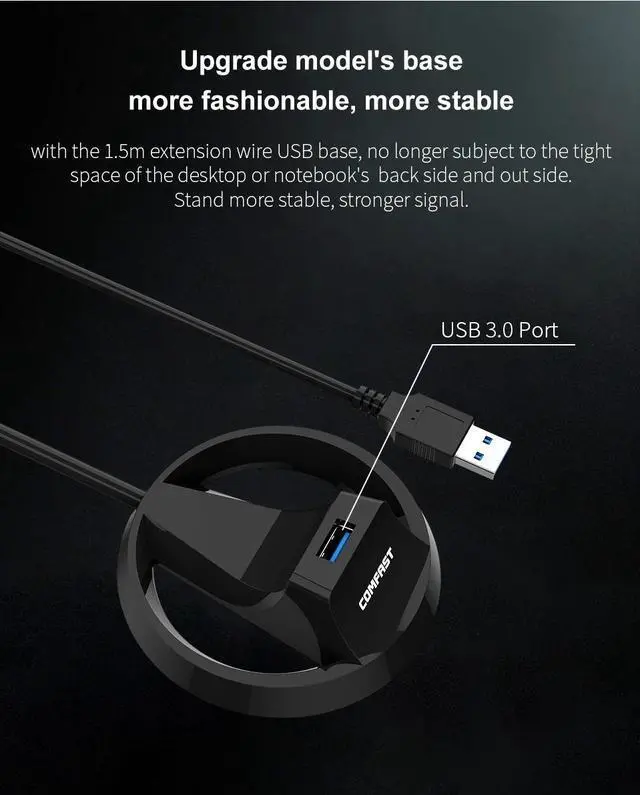 Alt view image 7 of 7 - Weastlinks 1900Mbps Dual Band 2.4G 5GHz USB WiFi Adapter 2dbi Antenna Monitor Mode 802.11ac Wireless Network Card For Windows Kali Linux