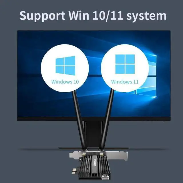 Alt view image 6 of 7 - Weastlinks WiFi6E 3000Mbps PCI-E Network Card 2.4G&5GHz&6GHz Tri Band WiFi Adapter 802.11AX AX181 For Desktop PC Win10/Win11 64bit