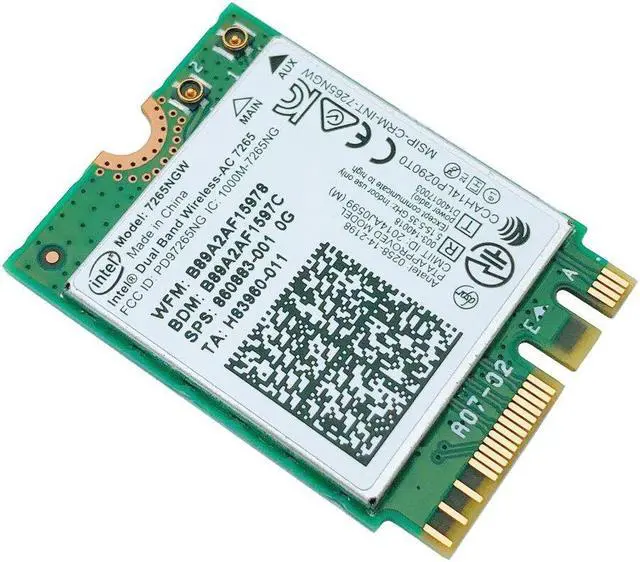 Alt view image 5 of 6 - Weastlinks M.2 WiFi Adapter For Intel 7265NGW Dual Band Wireless-AC 7265 1167Mbps 802.11ac 2x2 WiFi Bluetooth 4.2 NGFF M.2 Network Card