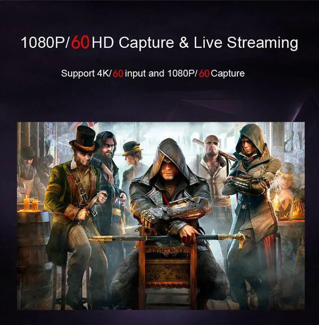 Alt view image 5 of 7 - Weastlinks 4K 60hz Loop Out HDMI Capture Card Audio Video Recording Plate Live Streaming USB 1080p 60fps Grabber for PC PS4 Game DVD Camera