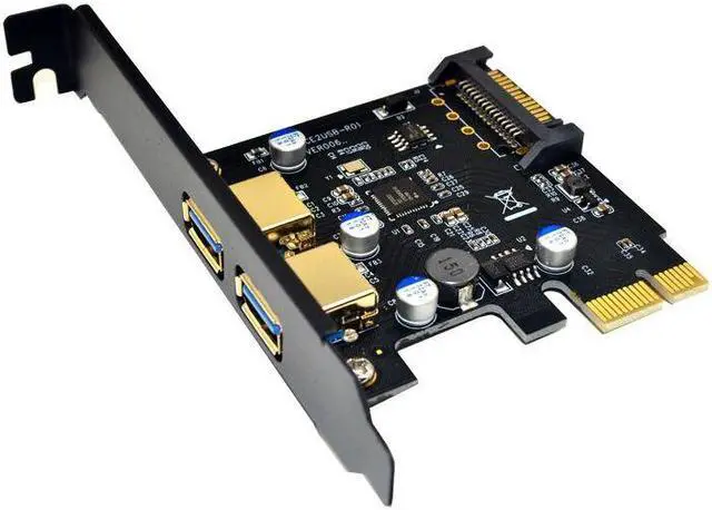 Main image of Weastlinks USB 3.0 PCI Express PCIE USB 3.0 Card Adapter 5Gbps USB 3.0 PCI-E 2 Ports PCI Express Expansion Card SATA Power Connector for PC