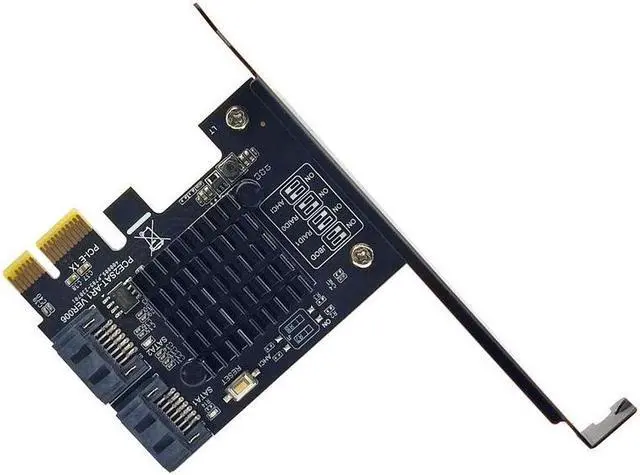 Alt view image 3 of 7 - Weastlinks SATA Raid PCI-E Card SATA Raid Controller ASMedia 1061R Chip PCI Express X1 to 2 Port SATA3.0 6Gb RAID Card for SATA HDD SSD