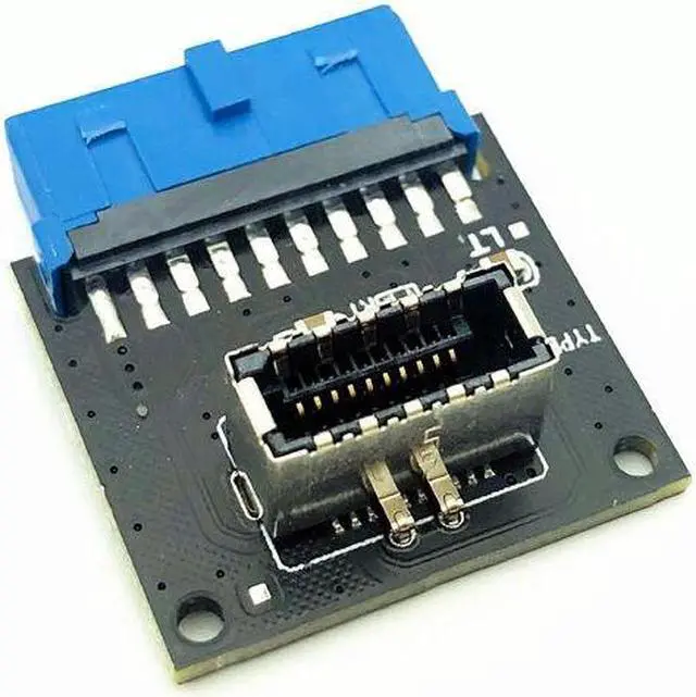 Alt view image 2 of 7 - Weastlinks USB 3.1 Front Panel Socket to USB 3.0 20Pin Header Male Extension Cable Adapter for PC Motherboard Card Riser Raiser