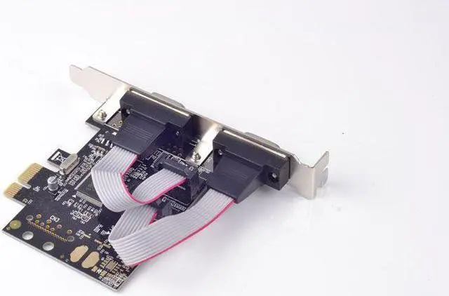 Alt view image 2 of 7 - Weastlinks PCI-E to 2 Ports Serial DB9 RS232 RS-232 Controller Card Adapter MCS9922 Chipset