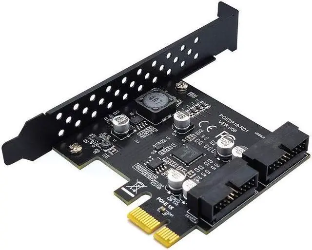 Main image of Weastlinks PCI-e to 2 Ports 19Pin USB 3.2 Gen1 5Gbps Riser Card PCIe to Dual Internal 20Pin PCI Express Card Converter Adapter for Computer