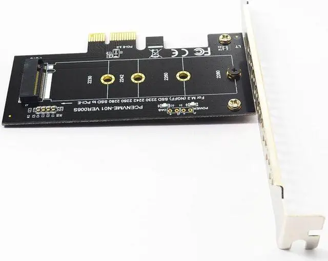 Alt view image 3 of 6 - Weastlinks PCIE to M2 Adapter PCI Express 3.0 x1 to NVME SSD M2 PCIE Raiser Adapter Support 2230 2242 2260 2280 M.2 SSD