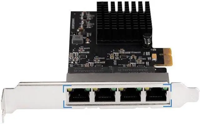 Alt view image 3 of 9 - Weastlinks PCI Express 10/100/1000Mb Network Card 1000Mbps PCIE X1 RJ45 Quad Gigabit Ethernet Network Adapter Lan NIC RTL8111H Chips for PC