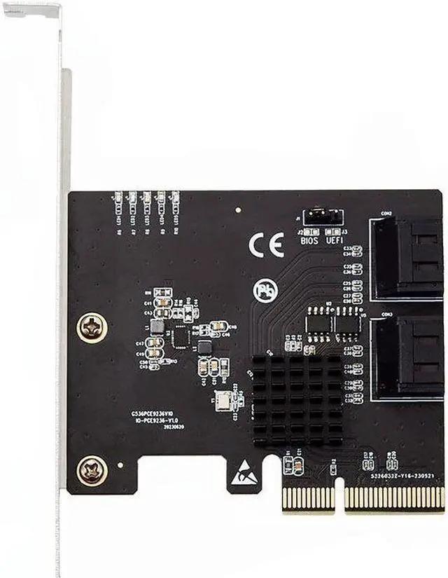 Alt view image 5 of 7 - Weastlinks Raid Card PCI Express X4 to 4Port SATA 3.0 6Gbps Controller Expansion Card Support SATA3.0 HDD SSD RAID 0/1/10 Marvell 9236 Chip