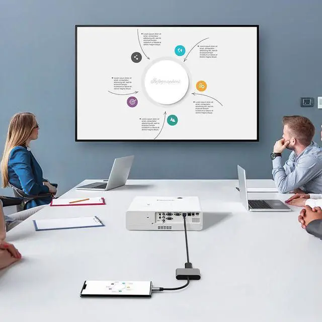 Alt view image 3 of 5 - Weastlinks USB-C To HDMI 3 in 1 Cable Converter USB 3.1 Type C To HDMI 4K USB 3.0 USB 3.2 Adapter Cable Silver