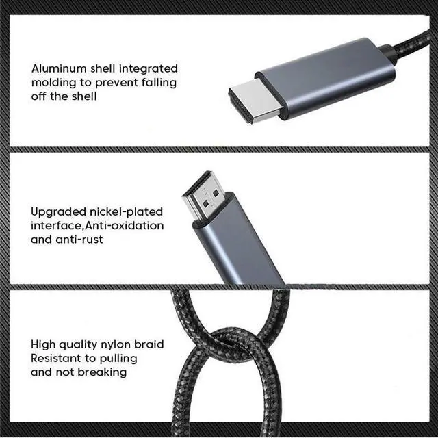 Alt view image 4 of 7 - Weastlinks HDMI 8K Cable 8K/60Hz 4K/120Hz HMDI 2.1 48Gbps Ultra High Speed HDR For HDTV Splitter Switcher PS5 Ps4 Projector Vision UHD