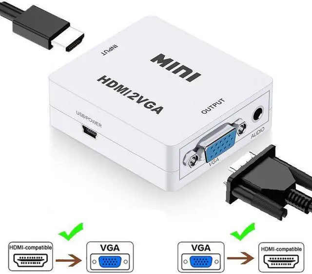 Main image of Weastlinks HDMI to VGA Converter With Audio VGA to HDMI Converter HDMI Adapter for Notebook Xbox360 DVD PS3 PC HD 1080P TV Box Projector