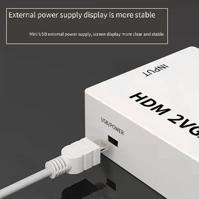 Alt view image 5 of 7 - Weastlinks HDMI to VGA Converter With Audio VGA to HDMI Converter HDMI Adapter for Notebook Xbox360 DVD PS3 PC HD 1080P TV Box Projector