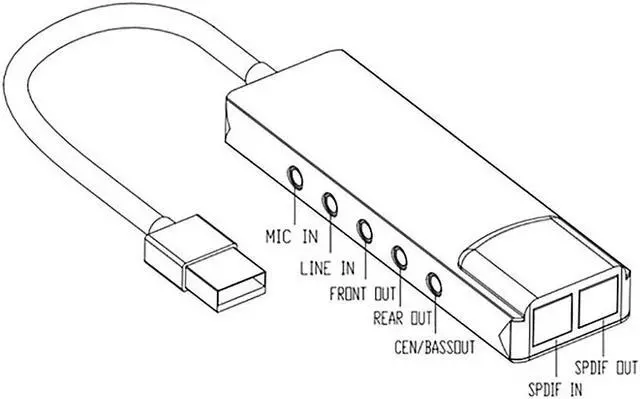 Alt view image 4 of 7 - Weastlinks External Audio Converter Aluminium Alloy USB Audio Adapter 7.1 5.1 Channel External Audio Card SPDIF Optical for Laptop Desktop Sound Blaster AE-9