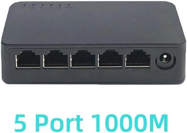 Main image of Weastlinks Network Switch Mini 5Ports Switch Ethernet 1000Mbps/100Mbps Gigabit High Performance Smart Switcher RJ45 Hub Internet Injector 5 Port, 100/1000M