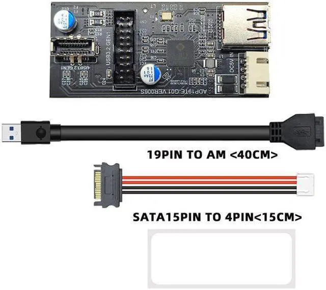 Main image of Weastlinks Header 19pin to Type E + 19Pin Motherboard 1 to 2 Splitter USB 3.0 Hub USB Adapter Conector USB 19Pin Connector Extension Cables