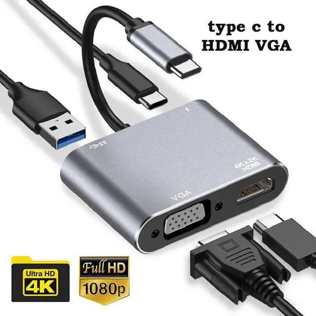 Main image of Weastlinks USB C To HDMI VGA Adapter Type-C Digital AV Multiport Adapter Thunderbolt 3 Converter To 4K 1080P Fast Charging Port