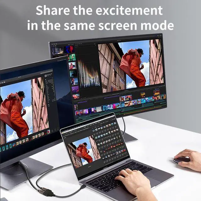 Alt view image 6 of 7 - Weastlinks 2Pcs HDMI Splitter Cable 1080P 2 Dual Port Y Splitter 1 In 2 Out Cable Adapter Splitter