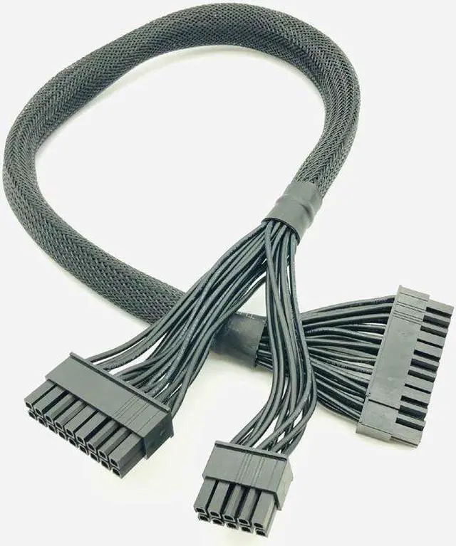 Alt view image 3 of 7 - Weastlinks ATX 24pin to (18+10)Pin Modular Power Supply Adapter Cable for RM650X RM750X RM850X RM1000X 610mm Black Power Cables