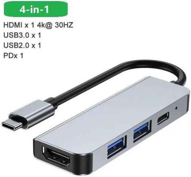 Main image of Weastlinks Type C Laptop Docking Station USB C Dock HDMI-compatible VGA USB Hub Adapter 4 Ports