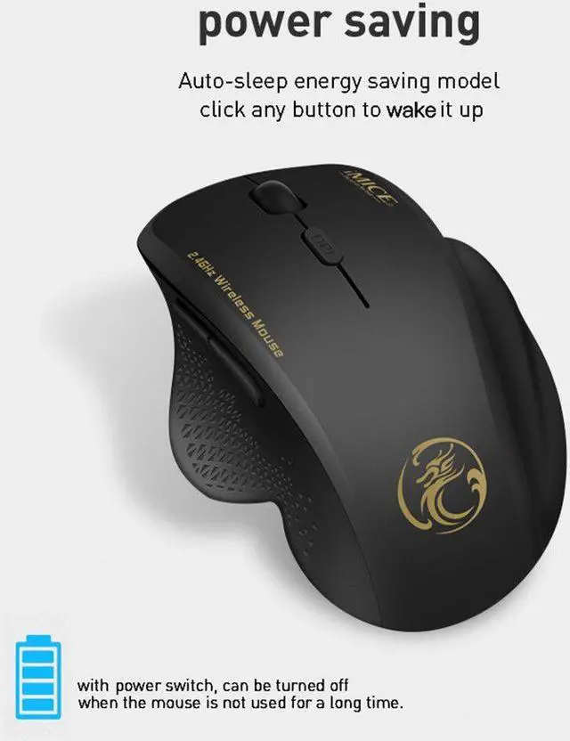 Alt view image 5 of 7 - Weastlinks Wireless Mouse Gamer Computer Mouse Wireless Gaming Mouse Ergonomic Mause 6 Buttons USB Optical Game Mice For Computer PC Laptop