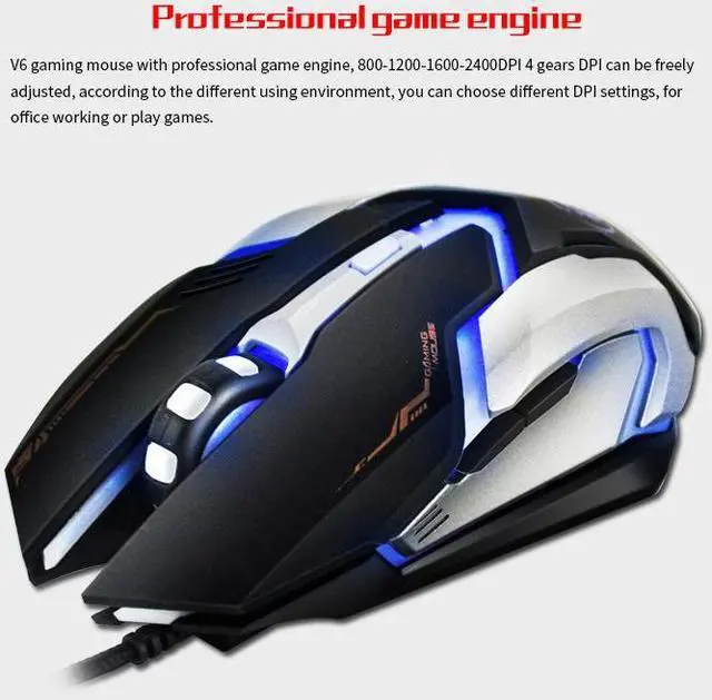 Alt view image 2 of 7 - Weastlinks Wired Gaming Mouse Gamer Computer Mouse Gaming Mouse USB Ergonomic Mouse 6 Buttons Game Mice For PC Gamer