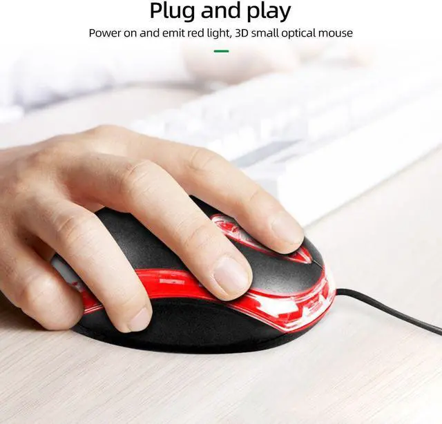 Alt view image 3 of 7 - Weastlinks Mini USB Wired Mouse For Computer Laptops Portable Business Home Office Gaming Mouse USB 1000DPI Optical LED Game Mice