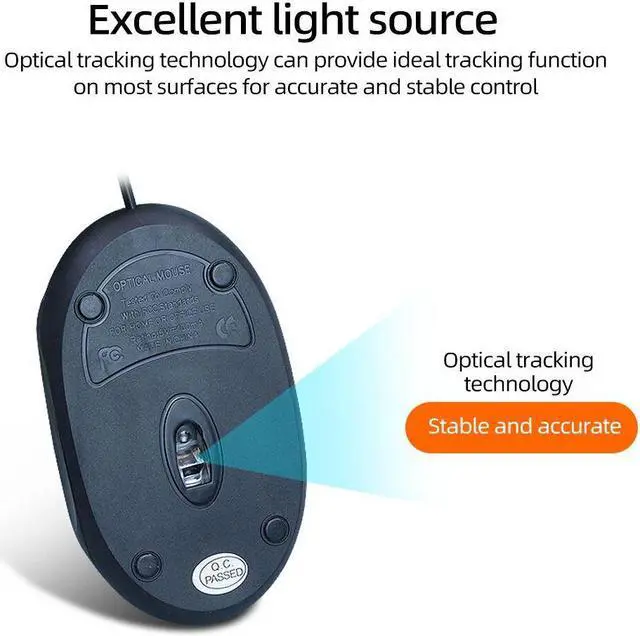 Alt view image 4 of 7 - Weastlinks Mini USB Wired Mouse For Computer Laptops Portable Business Home Office Gaming Mouse USB 1000DPI Optical LED Game Mice