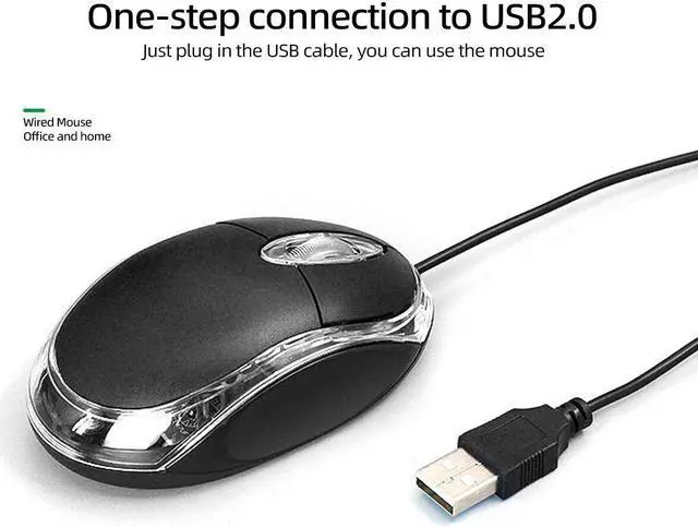 Alt view image 5 of 7 - Weastlinks Mini USB Wired Mouse For Computer Laptops Portable Business Home Office Gaming Mouse USB 1000DPI Optical LED Game Mice