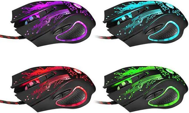Alt view image 2 of 7 - Weastlinks 6D USB Wired Gaming Mouse 3200DPI LED Optical Ergonomics 6 Buttons Game Pro Gamer Computer Mice for PC Laptop Gamer