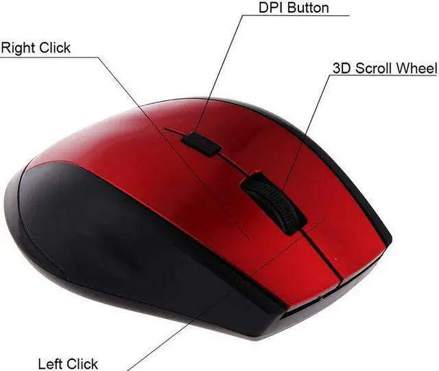 Alt view image 4 of 7 - Weastlinks 2.4GHz Wireless Mouse 1200DPI Optical Gaming Mouse Wireless for Laptop 6 Keys Mice
