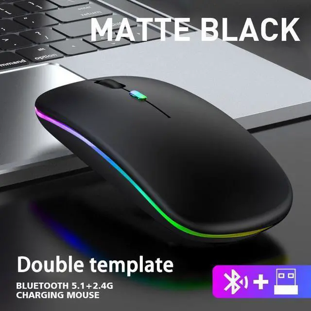 Alt view image 2 of 7 - Weastlinks Wireless Mouse For Laptop PC RGB Rechargeable Mouses Wireless Computer Silent Mice Gaming Mouse