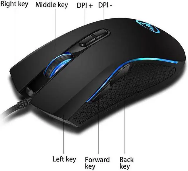 Alt view image 5 of 7 - Weastlinks Wired Gaming mouse gamer 7 Button 3200DPI Optical USB Computer Mouse Game Mice Mouse For PC Computer Gamer