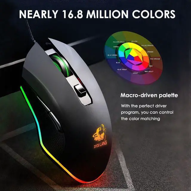 Alt view image 2 of 6 - Weastlinks Gaming Mouse Wired USB Optical Computer Mice 3 Adjustable DPI Gamer Laptop PC Mouse with 6 Buttons