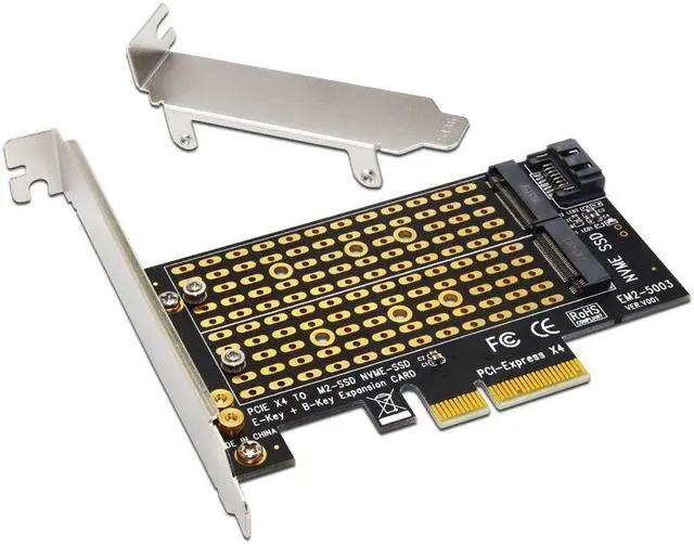 Alt view image 4 of 7 - Weastlinks PCI Express PCIE to M2 Adapter NVME SATA M.2 SSD PCIE Adapter NVME/SATA M2 PCI E Adapter SSD M2 to SATA PCI-E Card M Key + B Key