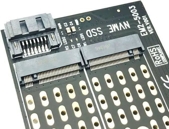 Alt view image 3 of 7 - Weastlinks PCI Express PCIE to M2 Adapter NVME SATA M.2 SSD PCIE Adapter NVME/SATA M2 PCI E Adapter SSD M2 to SATA PCI-E Card M Key + B Key