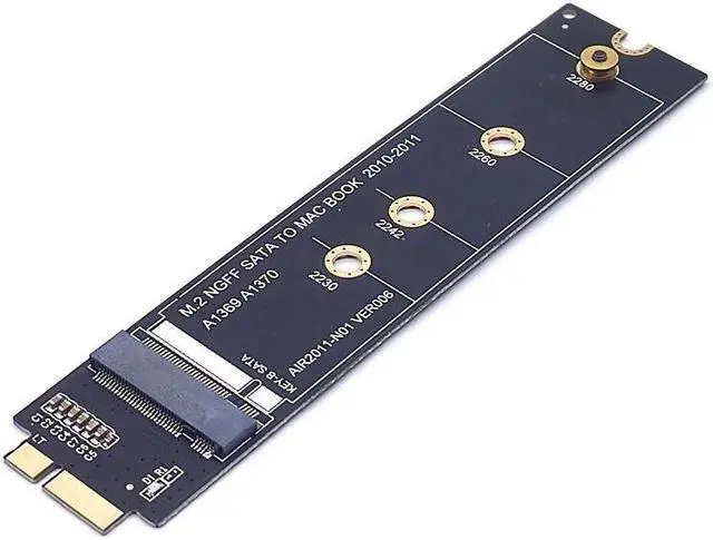 Alt view image 5 of 7 - Weastlinks For Macbook SSD Adapter 2010 2011 MacBook Air A1369 A1370 M2 SSD Converter Card Adapter Support 2230 2242 2260 2280 M2 SSD