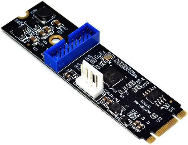 Main image of Weastlinks M.2 NGFF NVME to USB 3.0 19pin Header Convert Card NGFF to 2 Port USB3.0 Expansion Card Transfer Adapter IDE 4PIN Power Supply