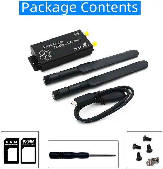 Alt view image 7 of 7 - Weastlinks M.2 Wifi Adapter NGFF M.2 to USB Wifi Adapter USB 2.0 to TYPE C Cable SIM Card Slot 5V Auxiliary Power for WWAN/LTE/3G/4G Module