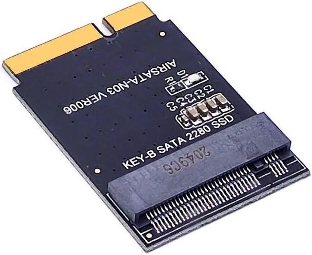 Alt view image 2 of 6 - Weastlinks For Macbook SSD Adapter M2 NGFF SSD to 17+7Pin Convert Card Riser for MacBook Air 2012 A1466 A1465 MD223 MD224 MD231 MD232