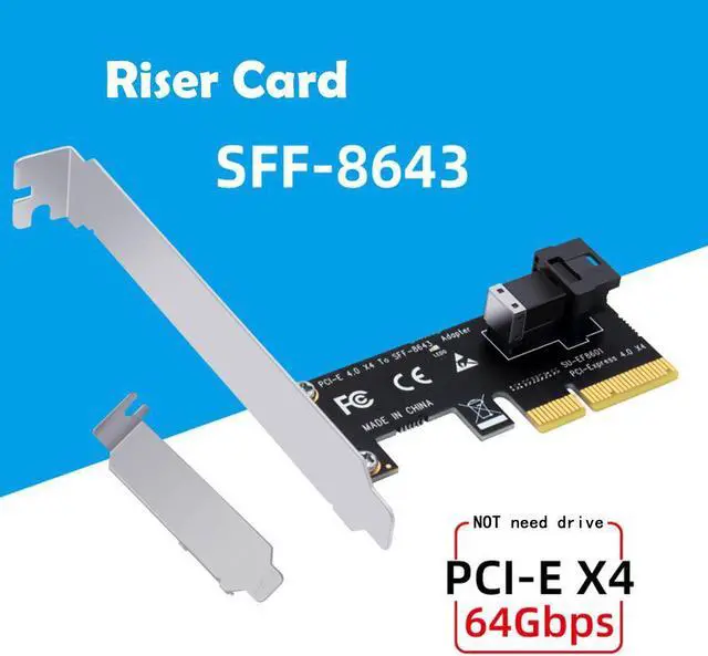 Main image of Weastlinks PCI Express X4 to SFF-8643 Adapter Riser Card 64Gbps PCIE X4 to SFF-8643 Expansion Card Support U2 PCIe NVMe SSD for Chia Mining