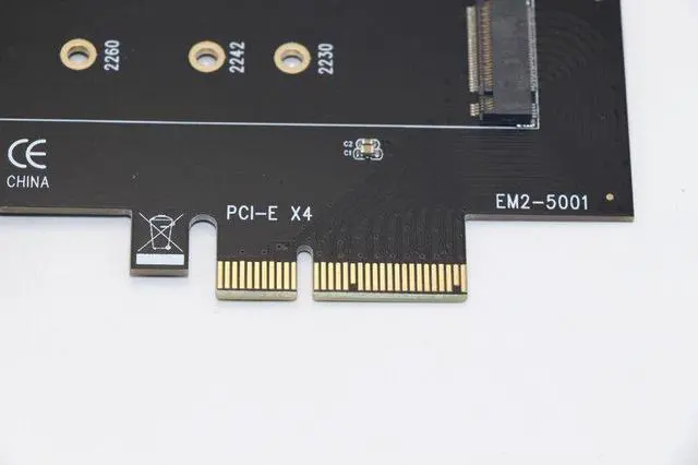 Alt view image 3 of 7 - Weastlinks FULL Speed M.2 NVMe SSD NGFF TO PCIE X4 Adapter M Key interface Card Support PCI Express 3.0 x4 2230 2242 2260 2280 Size m.2 SSD