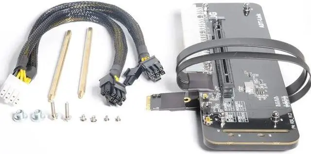 Alt view image 2 of 7 - Weastlinks M.2 NVMe to PCIe x16 connector PCIe x16 to M.2 NVMe eGPU Adapter R43SG 4.0 eGPU for NUC / ITX /Notebook PC Grey