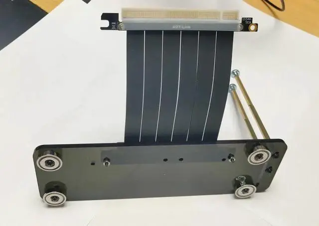 Alt view image 3 of 7 - Weastlinks GPU PCIe3.0x16 Riser Cable Bracket External High Speed PCI-E Slot 90 Degree Reverse PCI Express Vertically