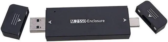 Alt view image 4 of 7 - Weastlinks Dual Protocol USB3.1 Type C M.2 SATA NVME Enclosure SSD Adapter USB NVME Case SSD M2 NVME External Case M2 SATA SSD Box RTL9210B