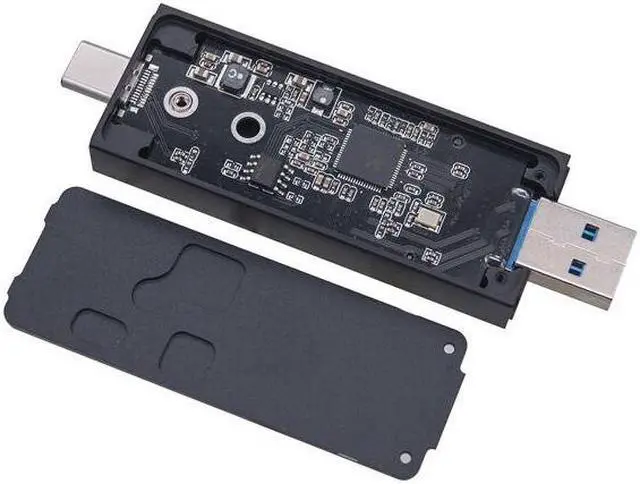 Alt view image 5 of 7 - Weastlinks Dual Protocol USB3.1 Type C M.2 SATA NVME Enclosure SSD Adapter USB NVME Case SSD M2 NVME External Case M2 SATA SSD Box RTL9210B